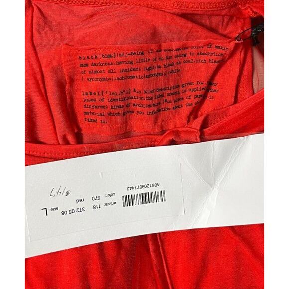 RUNDHOLZ Black Label Sz L Large Red Layered Tulle Tank Top Sleeveless NWT - Picture 2 of 9